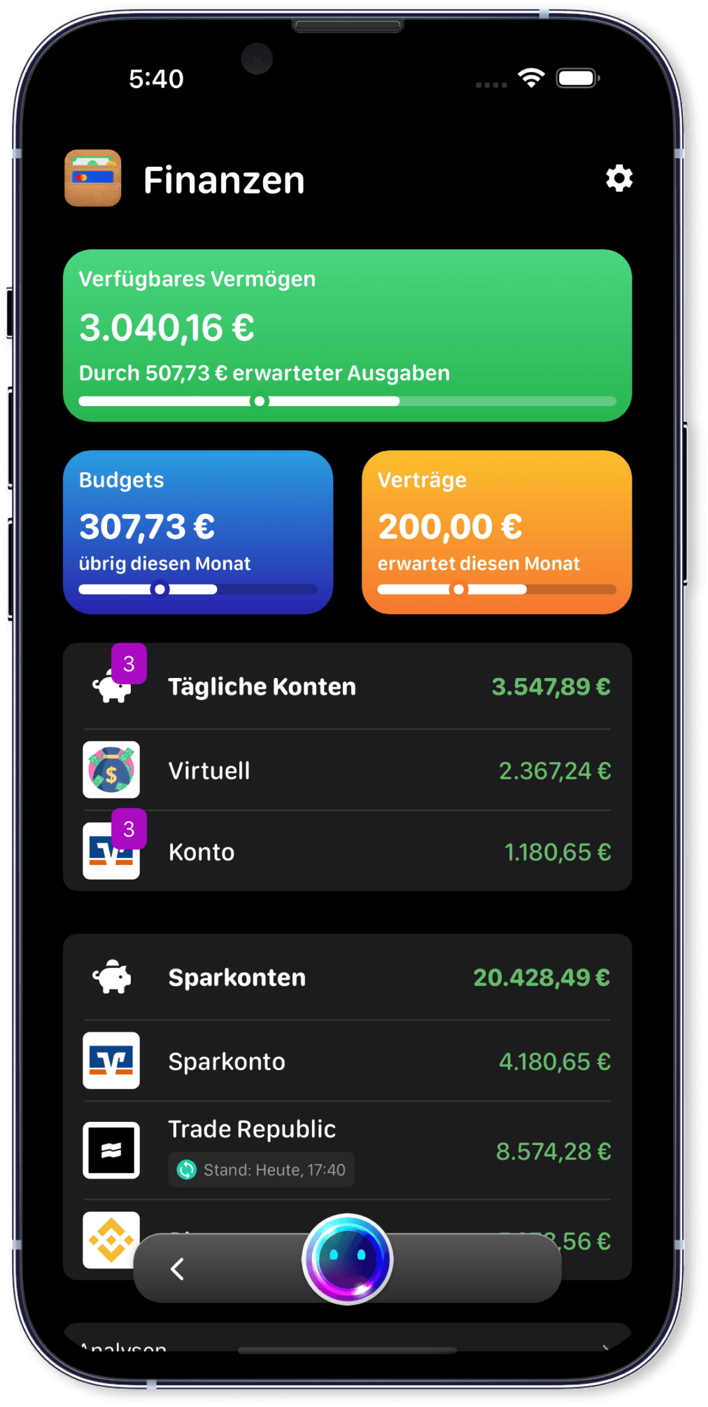Alle Finanzen und Konten im Blick mit LIV