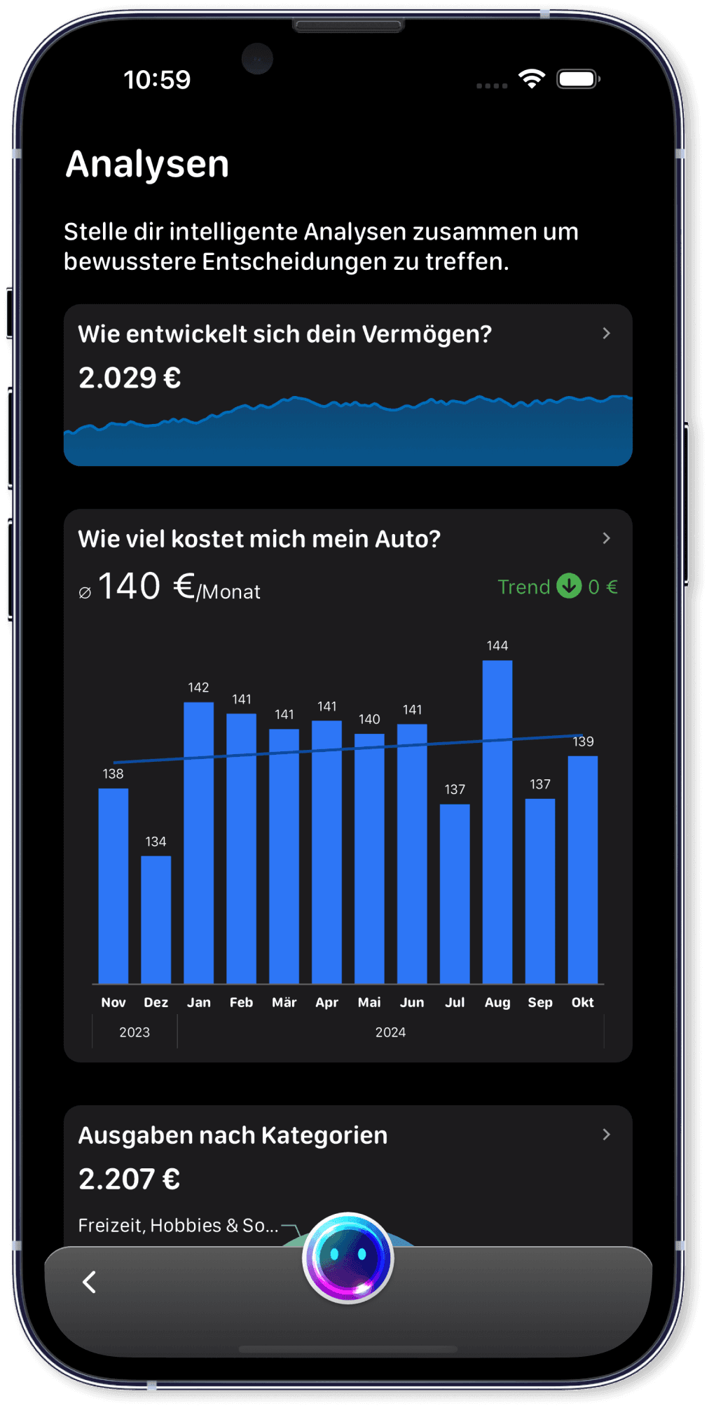 Ausgabenanalyse und Transaktionskategorisierung mit LIV
