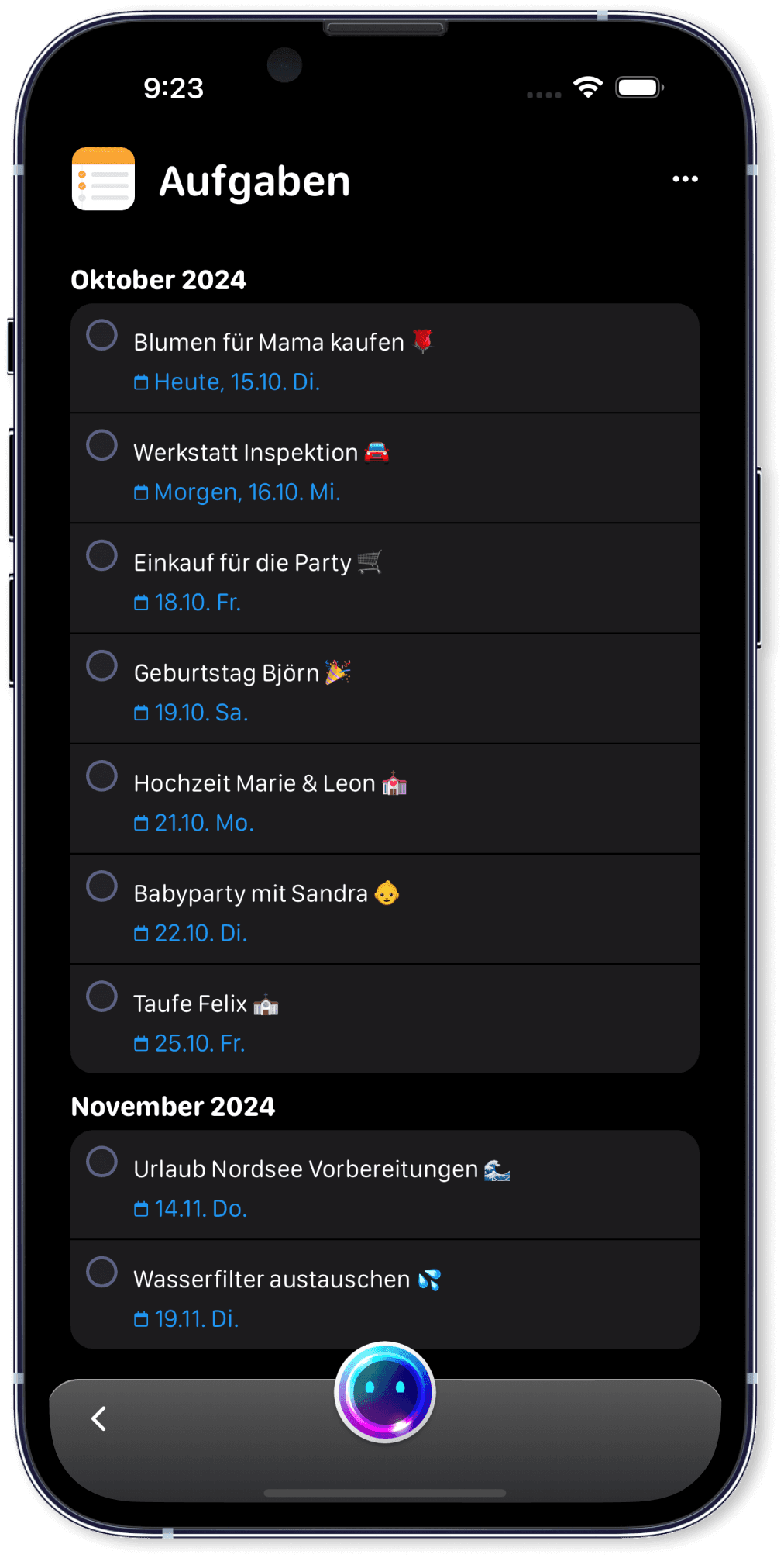 Tägliche Aufgaben und Termine mit LIV organisieren