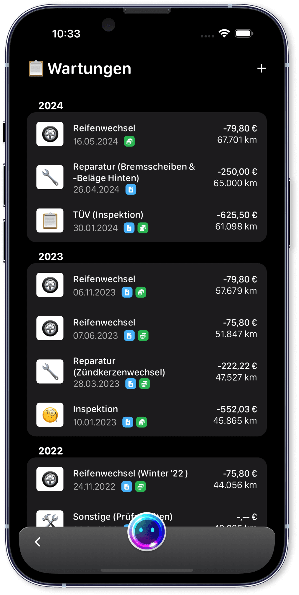 Wartungen bequem mit Auto-Skill verfolgen
